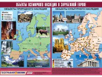 Таблица демонстрационная "Объекты всемирного наследия в Зарубежной Европе" (винил 100*140) - fgospostavki.ru - Самара