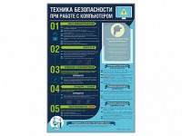 Стенд-уголок "Техника безопасности при работе на компьютере в общеобразовательных учреждениях" - fgospostavki.ru - Самара