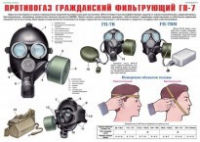 Комплект плакатов "Средства защиты органов дыхания. Противогазы, респираторы" - fgospostavki.ru - Самара