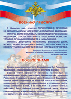 Таблица "Военная присяга. Боевое знамя" (100х140 сантиметров, винил) - fgospostavki.ru - Самара