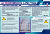 Стенд-уголок "Техника безопасности на уроках физики" - fgospostavki.ru - Самара