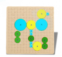 Тактильно-развивающая панель с разноцветными шестеренками - fgospostavki.ru - Самара