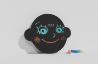 Фигурная грифельная меловая доска на тему эмоций - fgospostavki.ru - Самара