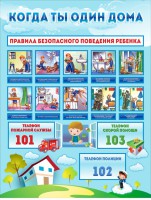 Стенд "Когда ты один дома" - fgospostavki.ru - Самара