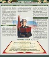 Стенд "Уставы. Закон военной службы. Военная присяга" - fgospostavki.ru - Самара