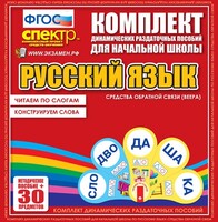 Динамические раздаточные пособия. Русский язык (веера). Читаем по слогам (слоги из двух букв). Конструируем слова (слоги из двух и трех букв). - fgospostavki.ru - Самара