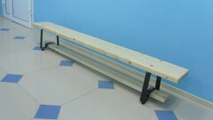 Скамейка гимнастическая (металлические ножки, лак) (3,5 м)  - fgospostavki.ru - Самара