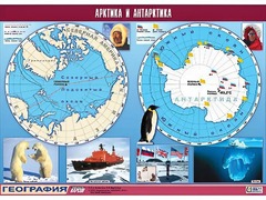 Таблица демонстрационная "Арктика и Антарктика" (винил 100*140) - fgospostavki.ru - Самара