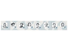 Стенд-лента "Выдающиеся путешественники и ученые-географы" - fgospostavki.ru - Самара