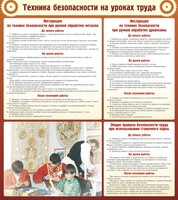Стенд "Техника безопасности на уроках труда" - fgospostavki.ru - Самара