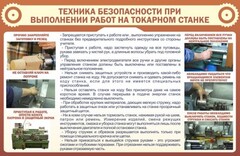 Стенд "Техника безопасности при выполнении работ на токарном станке" - fgospostavki.ru - Самара