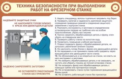 Стенд "Техника безопасности при выполнении работ на фрезерном станке" - fgospostavki.ru - Самара