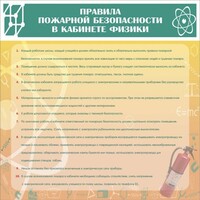 Стенд "Правила пожарной безопасности в кабинете физики" - fgospostavki.ru - Самара