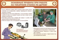 Стенд "Основные правила при работе на токарном станке по дереву" - fgospostavki.ru - Самара