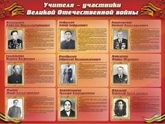 Стенд "Учителя-участники Великой Отечественной войны" - fgospostavki.ru - Самара