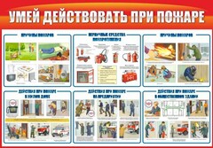 Стенд "Умей действовать при пожаре" - fgospostavki.ru - Самара