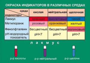 Таблица. Окраска индикаторов в различных средах. - fgospostavki.ru - Самара