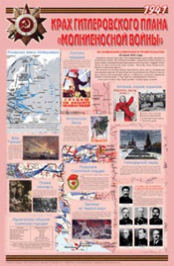 Плакат "Великая Отечественная война: Крах гитлеровского плана «молниеносной войны» " - fgospostavki.ru - Самара