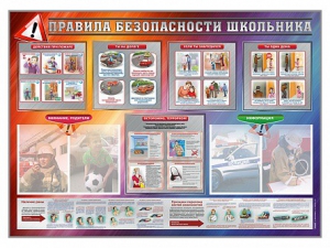 Стенд-уголок "Правила безопасности школьника" - fgospostavki.ru - Самара