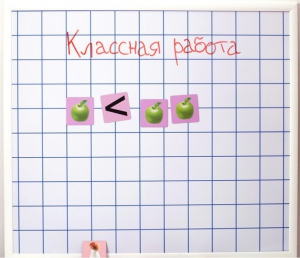 Магнитно-маркерная доска "Клетка" (86 см х 75 см) - fgospostavki.ru - Самара