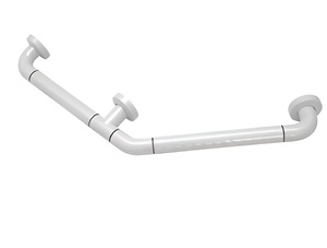 Поручень угловой трехопорный с антибактериальным покрытием (белая) - fgospostavki.ru - Самара