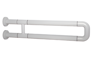 Поручень неоткидной двухопорный с антибактериальным покрытием (белый) - fgospostavki.ru - Самара