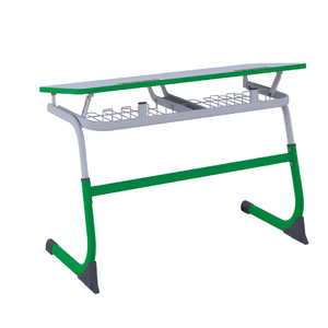 Парта SMARTY двухместная регулируемая по высоте (наклонная столешница) с антивандальной кромкой - fgospostavki.ru - Самара