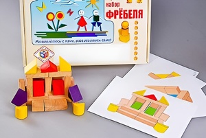 Игровой набор Фребеля "Конструктор деревянный без соединений-4" (Серия "Эксперимент") - fgospostavki.ru - Самара