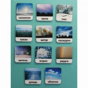 Набор карточек "Погода" (с фотографиями) - fgospostavki.ru - Самара