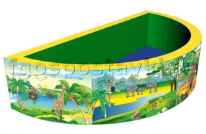 Бассейн с шариками полукруглый с шелкографией - fgospostavki.ru - Самара