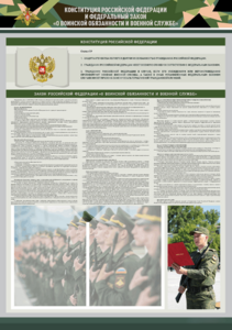 Стенд-уголок "Конституция Российской Федерации и Федеральный закон "О воинской обязанности и военной службе" - fgospostavki.ru - Самара