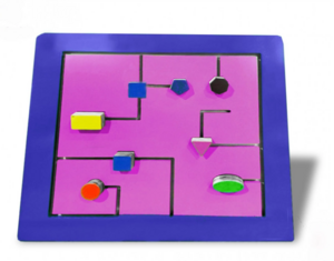 Тактильно-развивающая панель с геометрическими фигурами - fgospostavki.ru - Самара