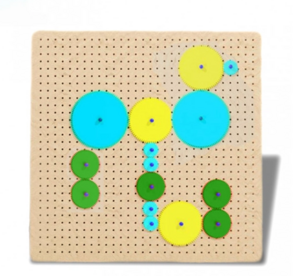 Тактильно-развивающая панель с разноцветными шестеренками - fgospostavki.ru - Самара