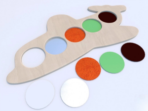 Тактильные разноцветные дощечки «Самолетик» - fgospostavki.ru - Самара