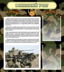 Стенд "Воинский учет" Вариант 2 - fgospostavki.ru - Самара