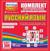 Динамические раздаточные пособия. Русский язык (комплект демонстрационных материалов). Касса букв, слогов, звуковых схем с набором интерактивных таблиц. - fgospostavki.ru - Самара