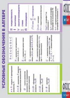 Таблица "Условные обозначения в алгебре" (винил) - fgospostavki.ru - Самара