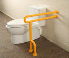 Поручень для унитаза с боковой опорой "Антибак" 700 х 600 х 120 миллиметров - fgospostavki.ru - Самара