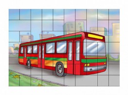 Магнитный пазл "Автобус" - fgospostavki.ru - Самара