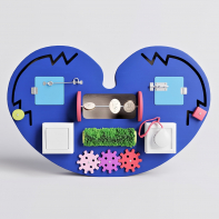 Бизиборд «Большое синее сердце» - fgospostavki.ru - Самара