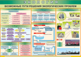 Таблица "Возможные пути решения экологических проблем" (100х140 сантиметров, винил) - fgospostavki.ru - Самара