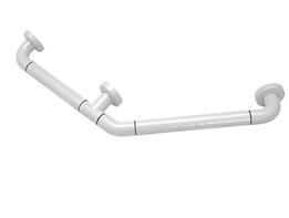 Поручень угловой трехопорный с антибактериальным покрытием (белая) - fgospostavki.ru - Самара
