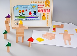 Игровой набор Фребеля "Конструктор деревянный без соединений-3" (Серия "Эксперимент") - fgospostavki.ru - Самара