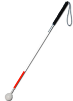 Трость телескопическая композитная с вращающимся шарообразным наконечником короткая на крючке - fgospostavki.ru - Самара