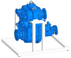 Учебное оборудование «Раздаточная коробка с коробкой отбора мощности в разрезе грузового автомобиля КамАЗ» - fgospostavki.ru - Самара