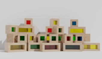 Детский развивающий набор из разноцветных элементов - fgospostavki.ru - Самара