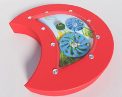 Настенный игровой модуль в виде части гусеницы с весами - fgospostavki.ru - Самара