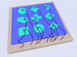 Развивающая панель с геометрическими фигурами - fgospostavki.ru - Самара