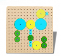 Тактильно-развивающая панель с разноцветными шестеренками - fgospostavki.ru - Самара