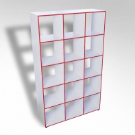 Шкаф открытый многосекционный ТР15 ЛДСП  - fgospostavki.ru - Самара